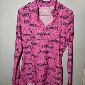 BCG Pink and Black Geometric Top